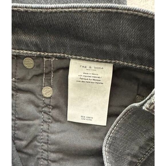 Rag & Bone Fit 2 Slim Jeans Men’s 28 Charcoal Gray Stretch Denim - Picture 12 of 16